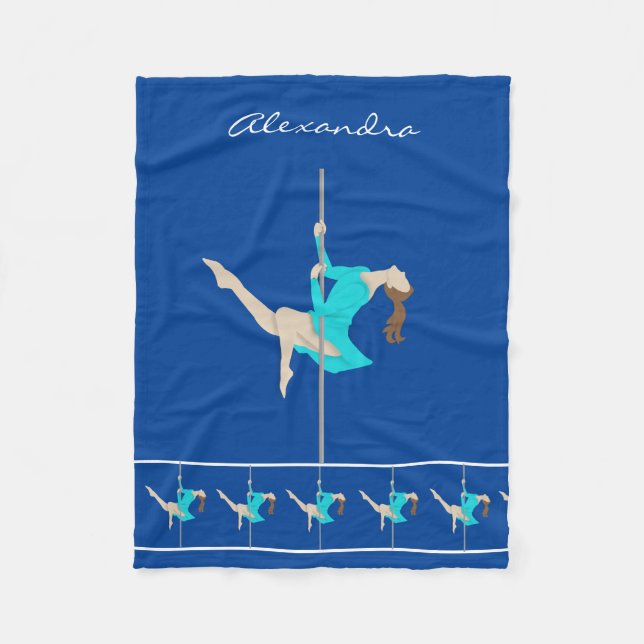 Pole Fitness Fleece Blanket (Front)