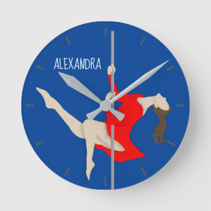 Pole Fitness Round Clock