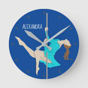 Pole Fitness Round Clock