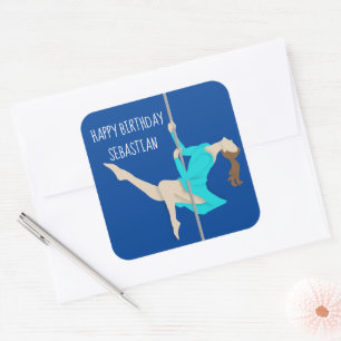 Pole Fitness Square Sticker
