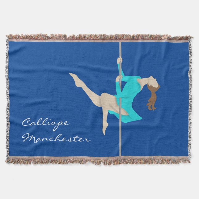 Pole Fitness Throw Blanket (Front)