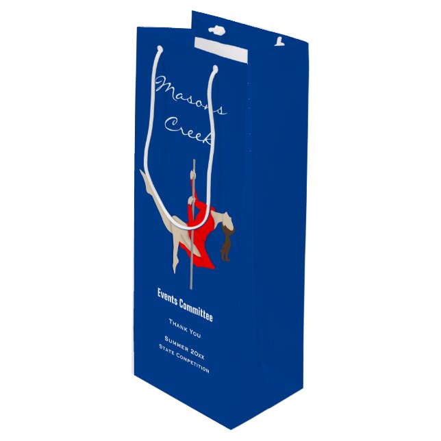 Pole Fitness Wine Gift Bag (Front Angled)