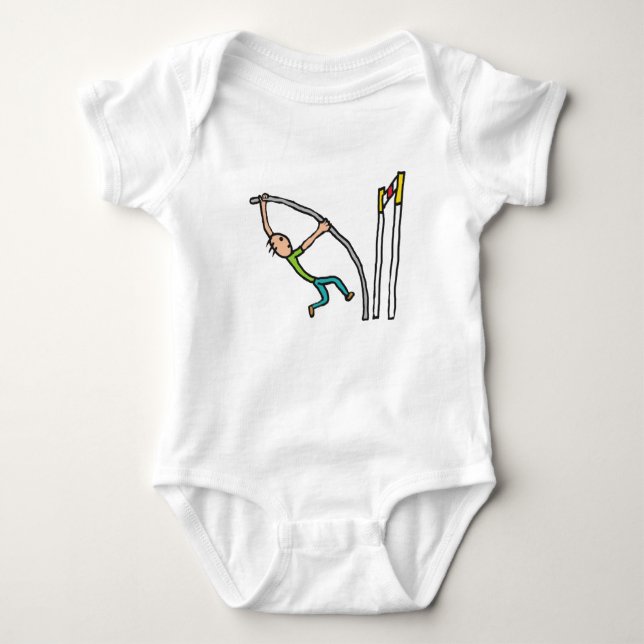 Pole Vault Baby Bodysuit (Front)