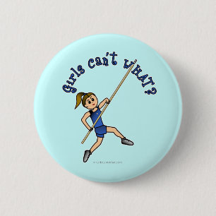 Pole Vault - Blue (Light) 6 Cm Round Badge