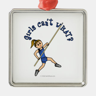 Pole Vault - Blue (Light) Metal Tree Decoration
