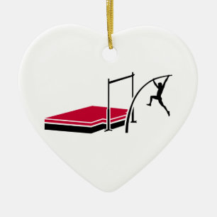 Pole vault ceramic tree decoration