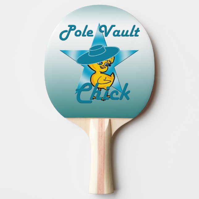 Pole Vault Chick #7 Ping Pong Paddle (Front)