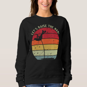 Pole Vault Distressed Vintage Look Pole Vaulting Sweatshirt