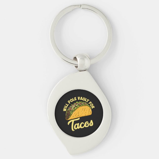Pole Vault For Tacos Key Ring (Front)