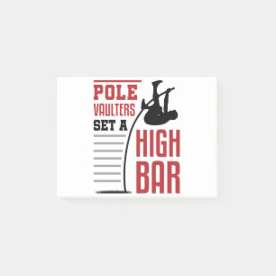 Pole Vault Funny Pole Vaulters Set a High Bar Post-it Notes
