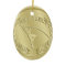 Pole Vault Gold Toned Medal Ornament
