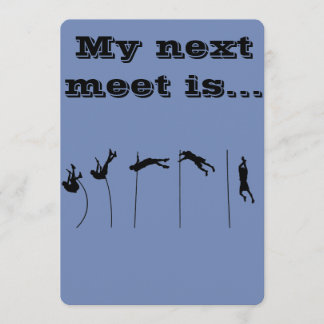 Pole vault meet thank you card