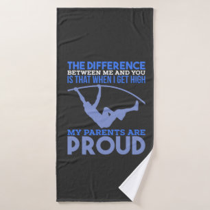 Pole Vault - My Parents Are Proud Bath Towel