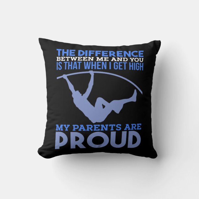 Pole Vault - My Parents Are Proud Cushion (Front)