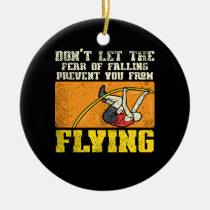 Pole Vault Pole Vaulting Ceramic Ornament