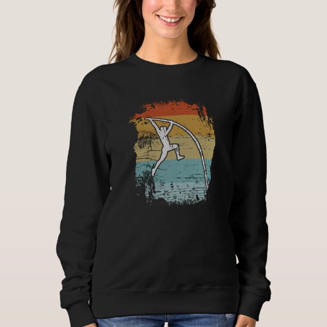Pole Vault Pole Vaulting Retro Sweatshirt (Front)
