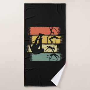 Pole Vault Retro Bath Towel