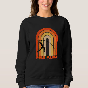 Pole Vault Retro Colours Vintage Look Pole Vaulti Sweatshirt