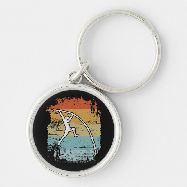 Pole Vault Retro Key Ring (Front)