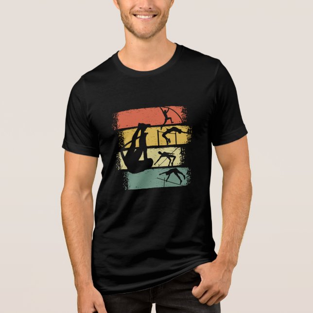 Pole Vault Retro Vintage Tri-Blend Shirt (Front)