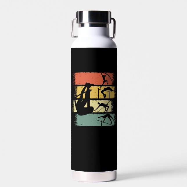 Pole Vault Retro  Water Bottle (Front)