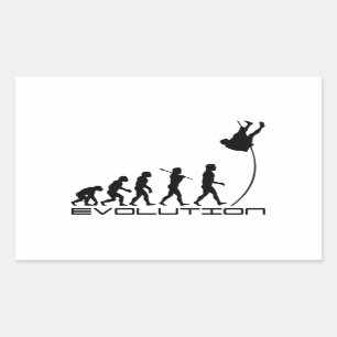 Pole Vault Sport Evolution Art Rectangular Sticker