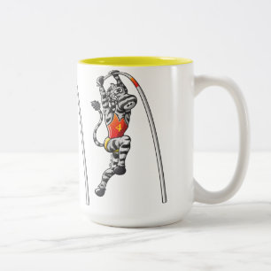 Pole Vault Zebra Two-Tone Coffee Mug