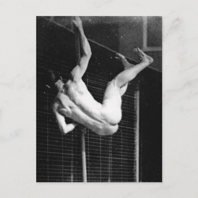 Pole Vaulter - Muybridge Vintage Photo 1885 Postcard (Front)