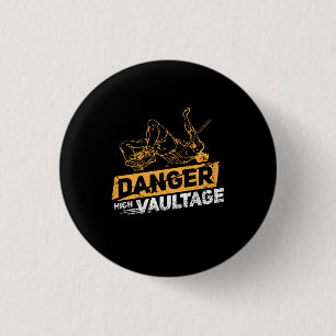 Pole Vaulting 3 Cm Round Badge