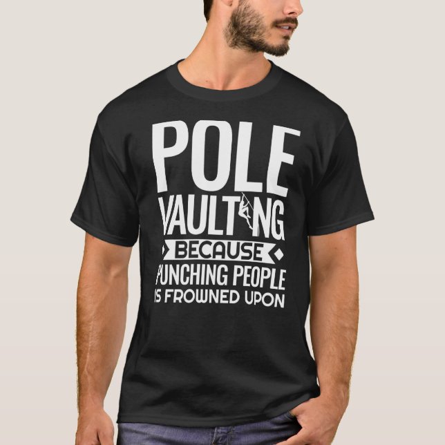Pole Vaulting Beginner Vault Jumping Trainer Vault T-Shirt (Front)