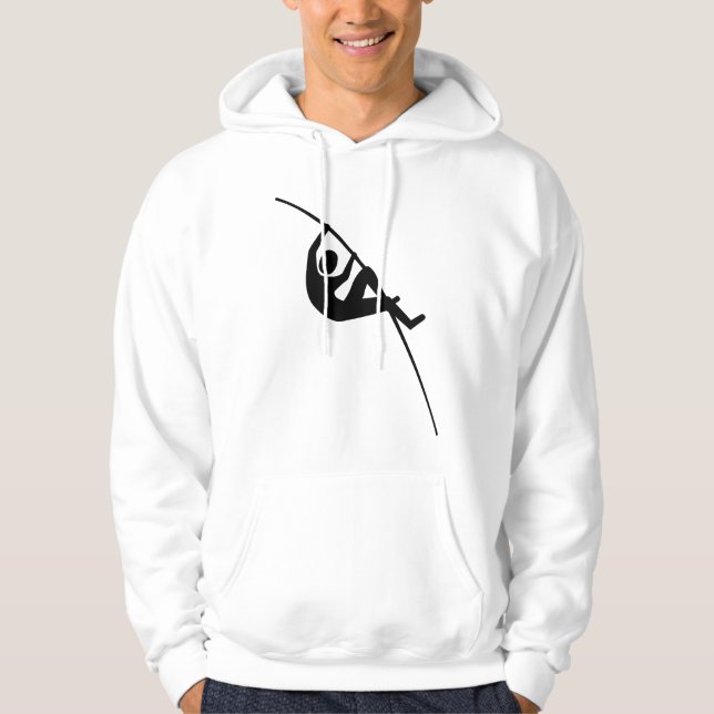 Pole Vaulting - Black Hoodie (Front)