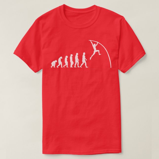 Pole Vaulting Evolution 1 T-Shirt (Design Front)