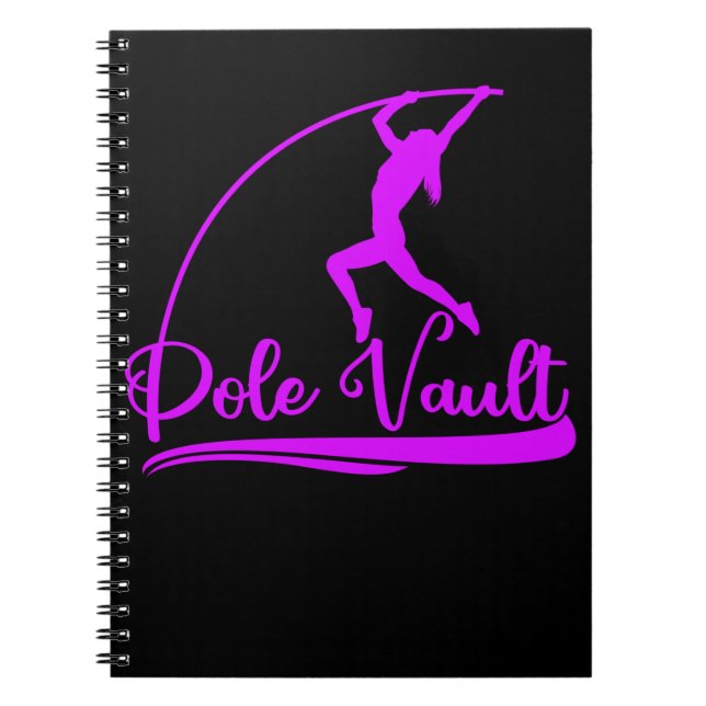 Pole Vaulting Girl Pole Vault Athlete Notebook (Front)