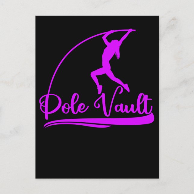 Pole Vaulting Girl Pole Vault Athlete Postcard (Front)