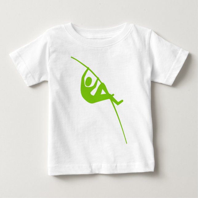 Pole Vaulting - Martian Green Baby T-Shirt (Front)