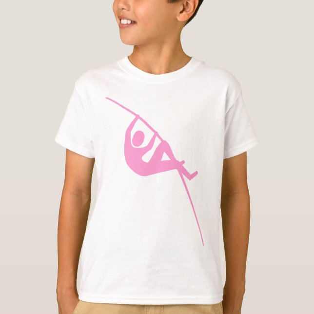 Pole Vaulting - Pink T-Shirt (Front)