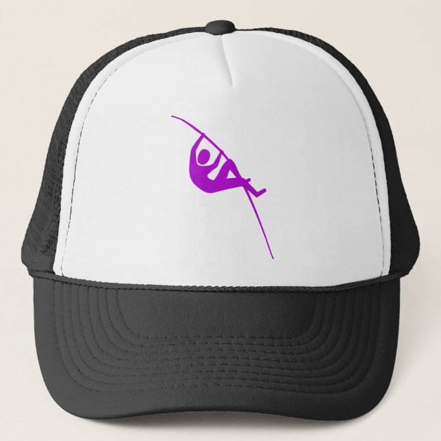 Pole Vaulting - Purple Trucker Hat (Front)