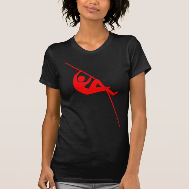 Pole Vaulting - Red T-Shirt (Front)