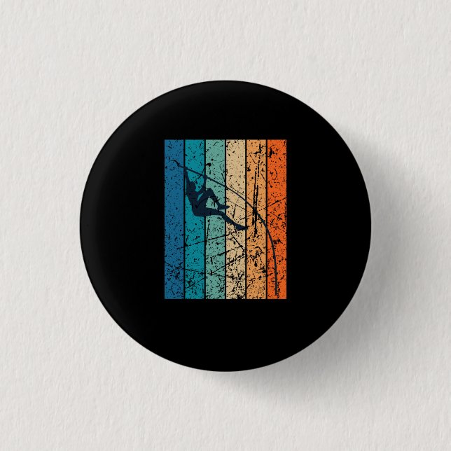Pole Vaulting Retro 3 Cm Round Badge (Front)