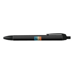 Pole Vaulting Retro Black Ink Pen