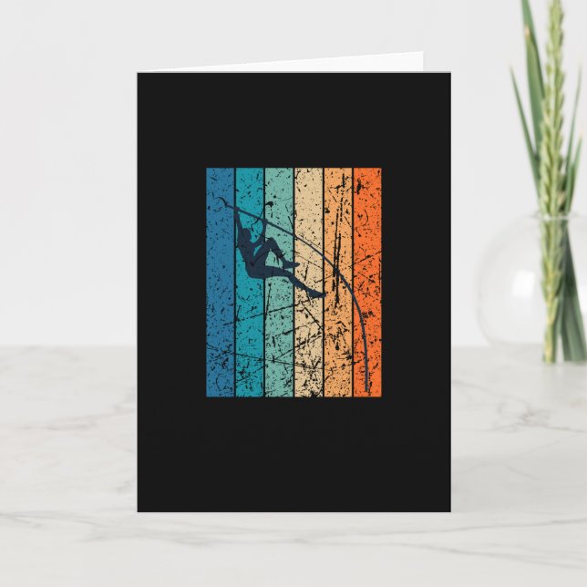 Pole Vaulting Retro Card (Front)