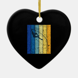 Pole Vaulting Retro  Ceramic Ornament