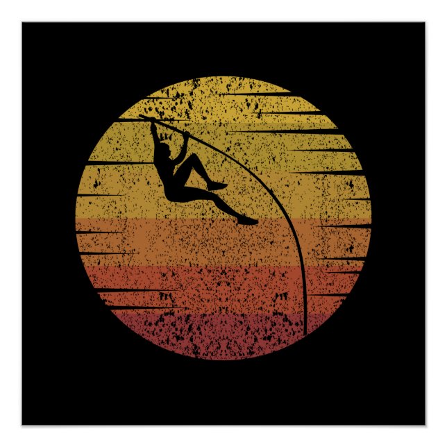 Pole Vaulting Retro Poster (Front)