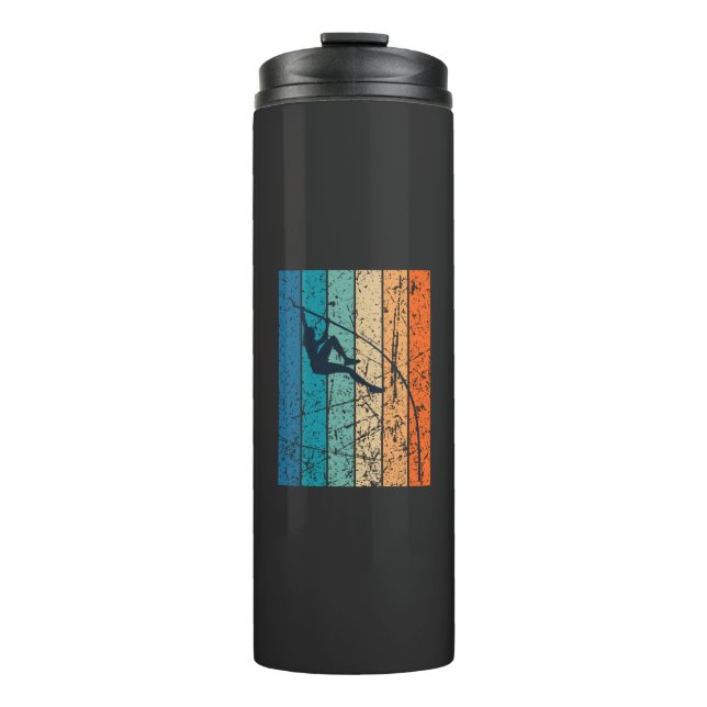 Pole Vaulting Retro Thermal Tumbler (Front)