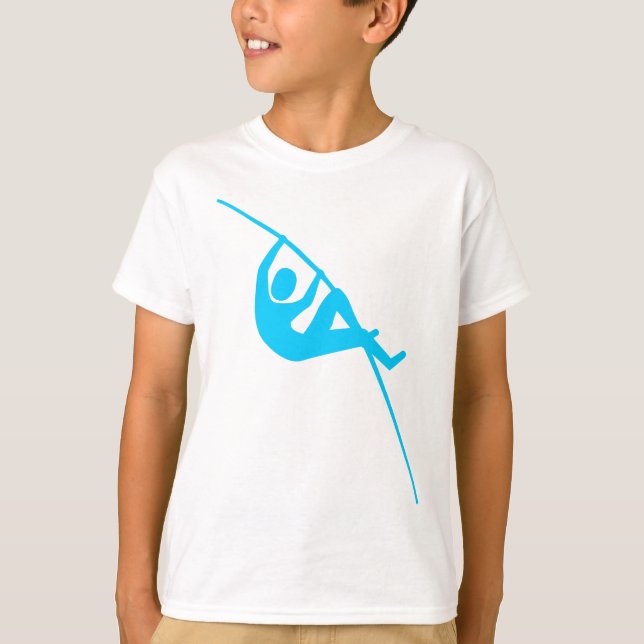 Pole Vaulting - Sky Blue T-Shirt (Front)