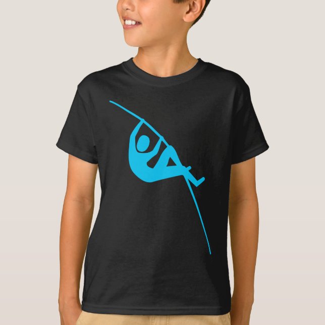 Pole Vaulting - Sky Blue T-Shirt (Front)