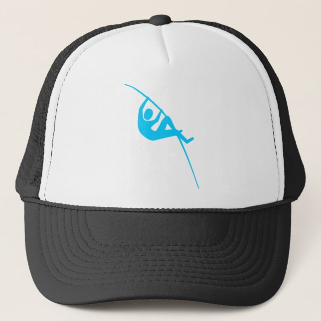 Pole Vaulting - Sky Blue Trucker Hat (Front)