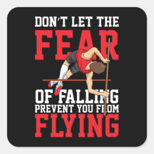 Pole Vaulting Sport Square Sticker