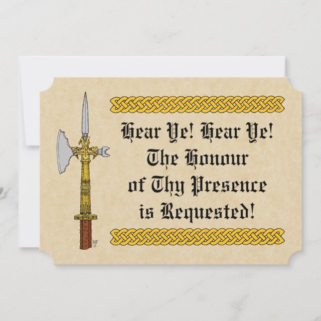 Poleaxe of Edward IV Invitation (Front)