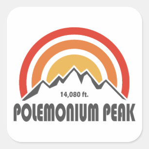 Polemonium Peak California Square Sticker